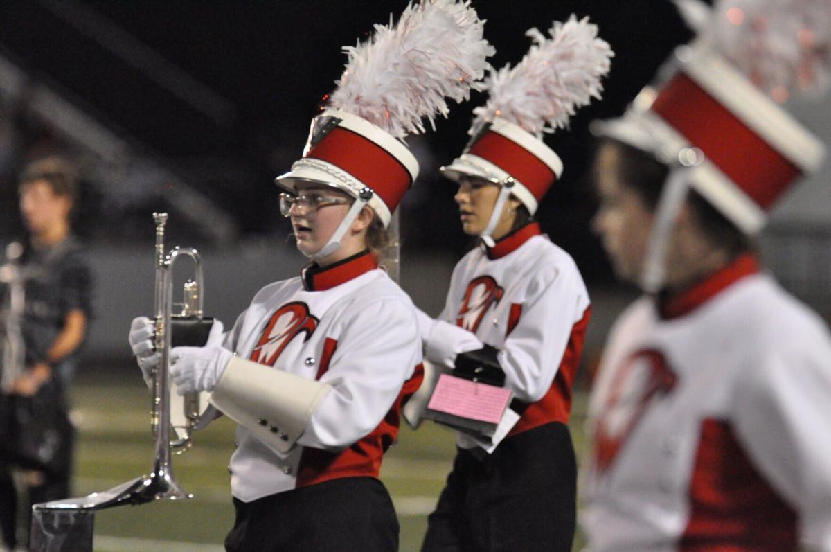 Photos: Davenport Assumption marching band performs at halftime of football  game (Oct. 20, 2022)