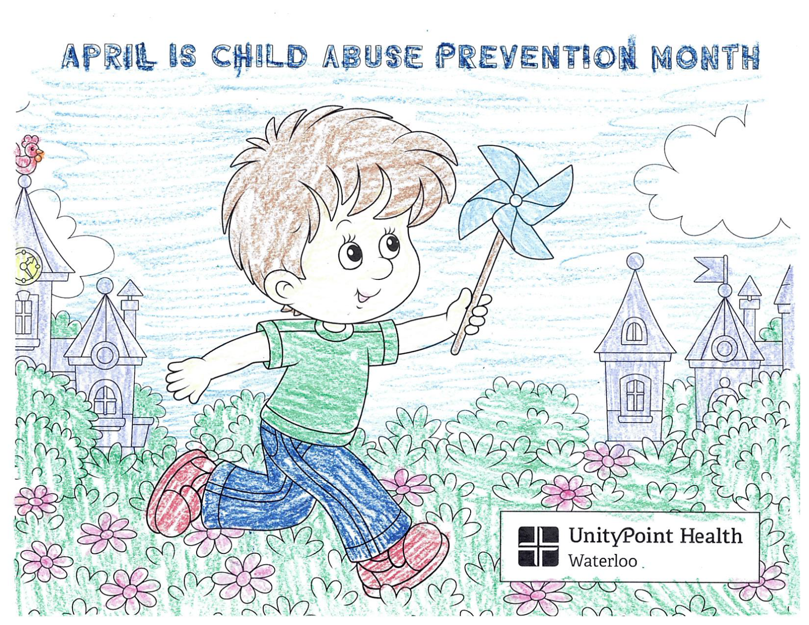 Child Protection Coloring Activity Allen Child Protection Center raising awareness, funds