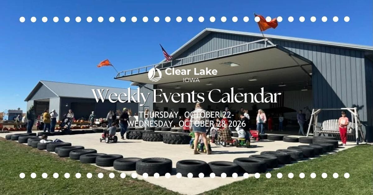 Clear Lake Events This Week:October 22-26, 2026