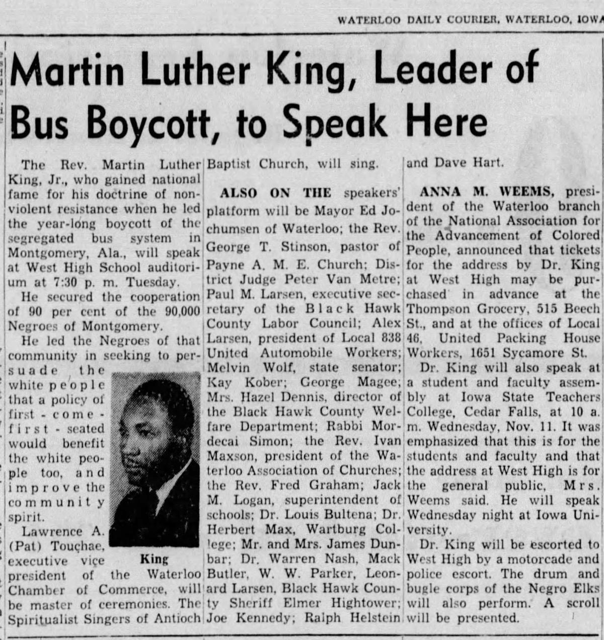 Obituary of Martin Luther King, Jr.