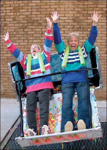 Sisters go viral for realistic roller coaster costume - Upworthy