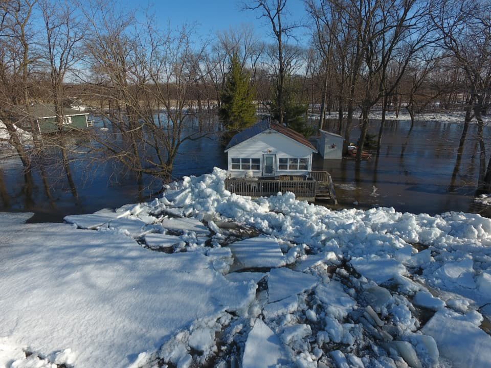 Photos Ice Jams Impact Cottage Row Major Flooding Continues In