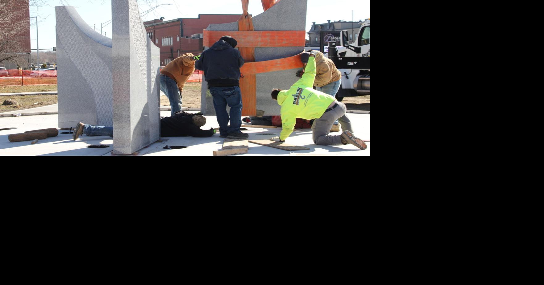 Cedar Falls Rotary Club plaza achieves milestone in construction