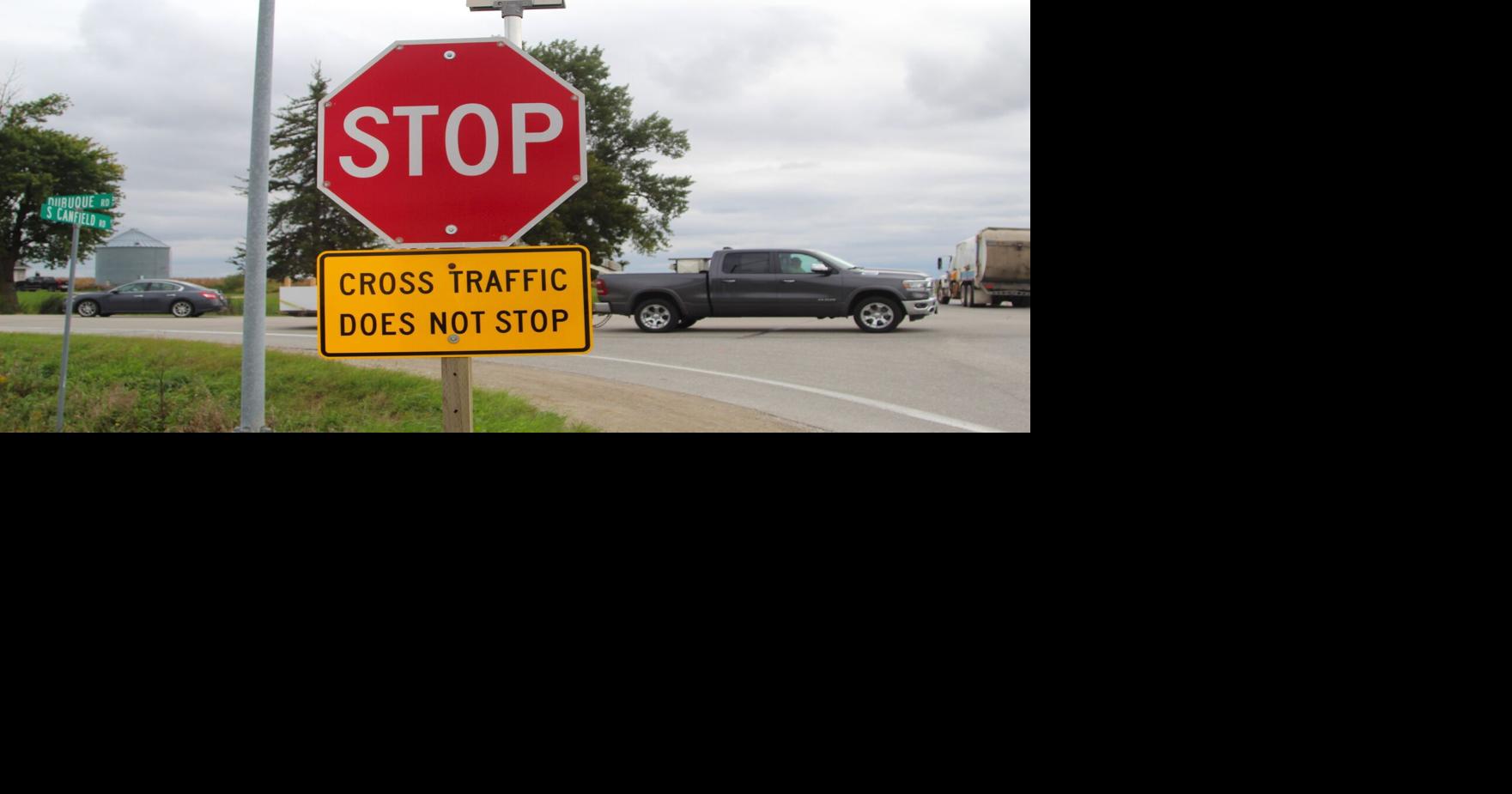 Intersection at Dubuque and Canfield roads to become four-way stop