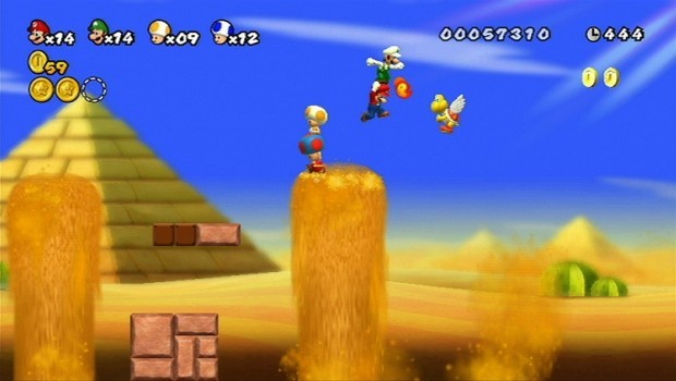 New Super Mario Bros Wii 100% Multiplayer Walkthrough (Full Game) 