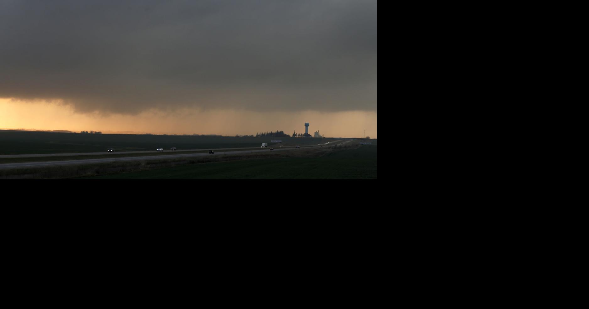 Three tornadoes touched down in northeast Iowa Monday