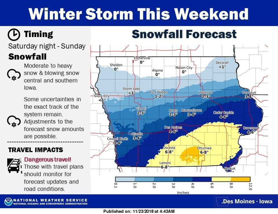 4-6 Inches Of Snow To Hit Cedar Rapids, Des Moines, Southern Iowa ...