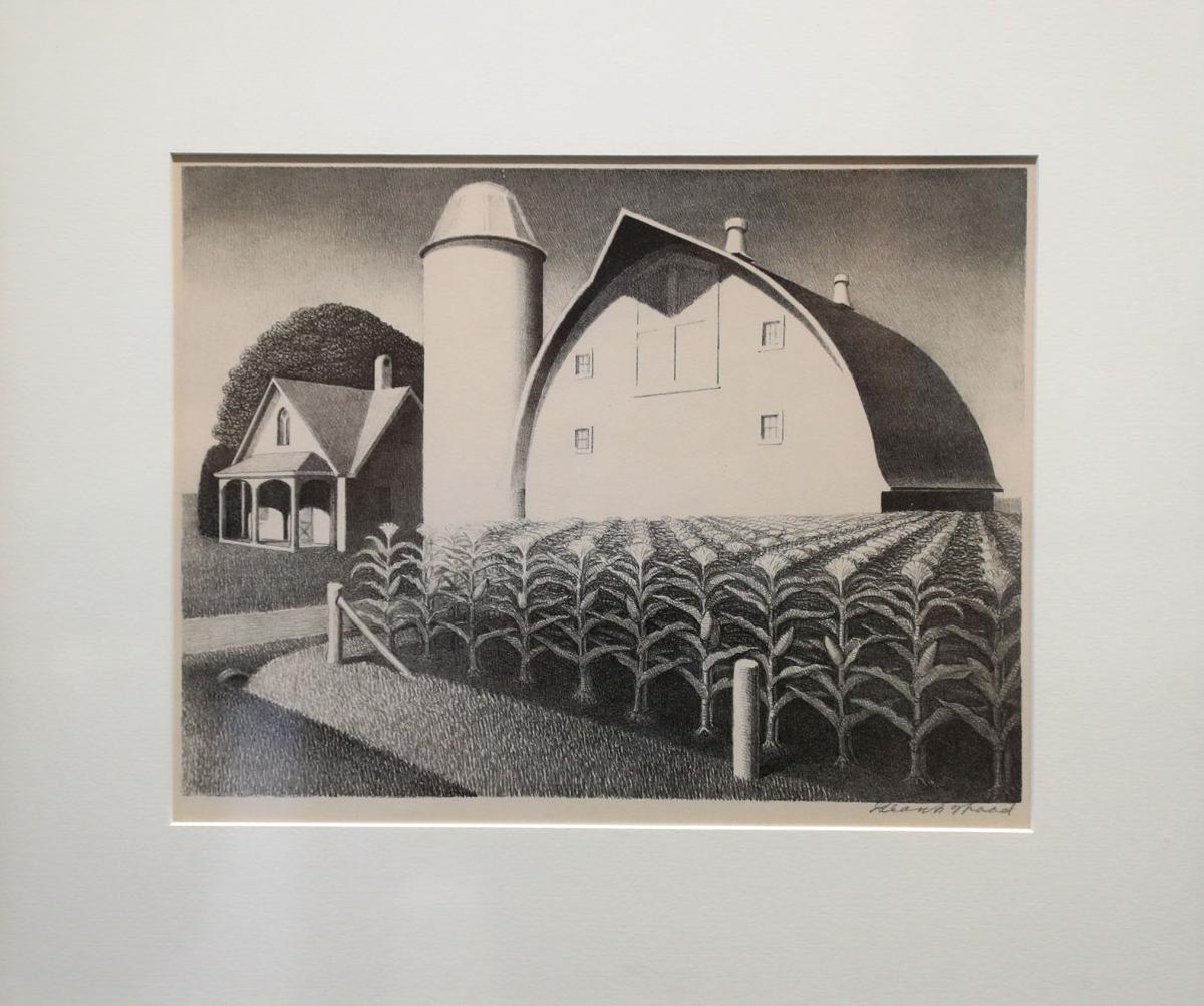Grant Wood original lithographs on exhibit at Waterloo
