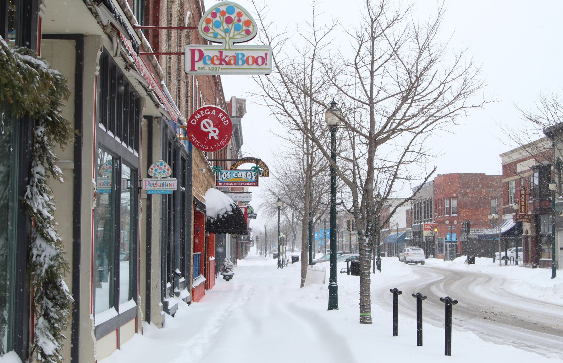 Photos Snowfall Downtown Cedar Falls