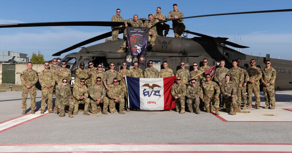 Iowa National Guard celebrates soldiers home from year-long deployment to Kosovo