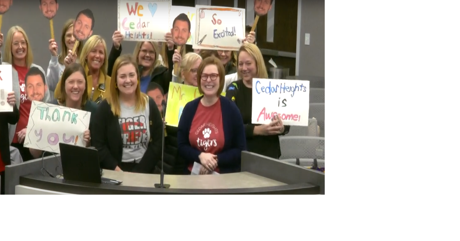 New Cedar Heights Elementary School principal receives rally of support