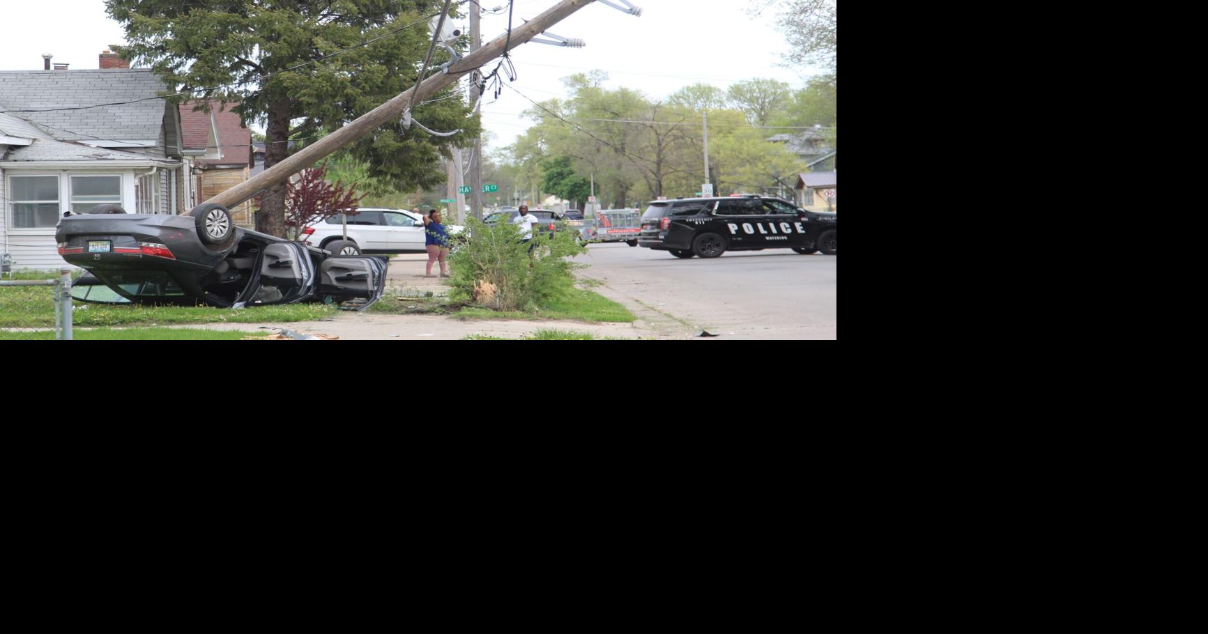 Woman injured in Wednesday morning Waterloo rollover crash