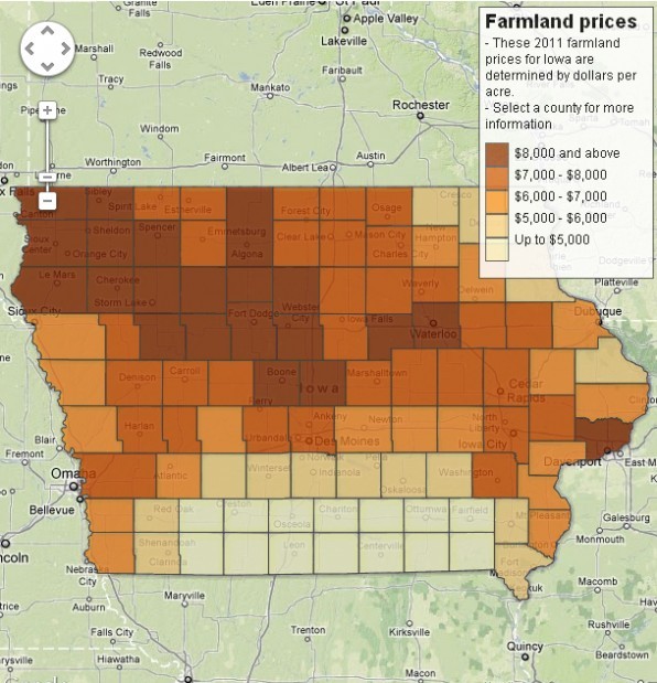 Farmland values soar in Iowa Business Local News