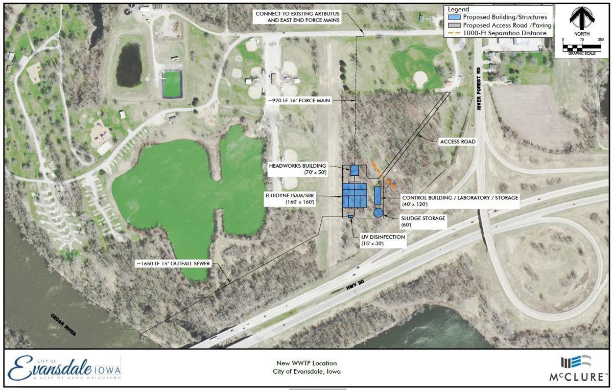 Evansdale Waste Water Plant - proposed new site