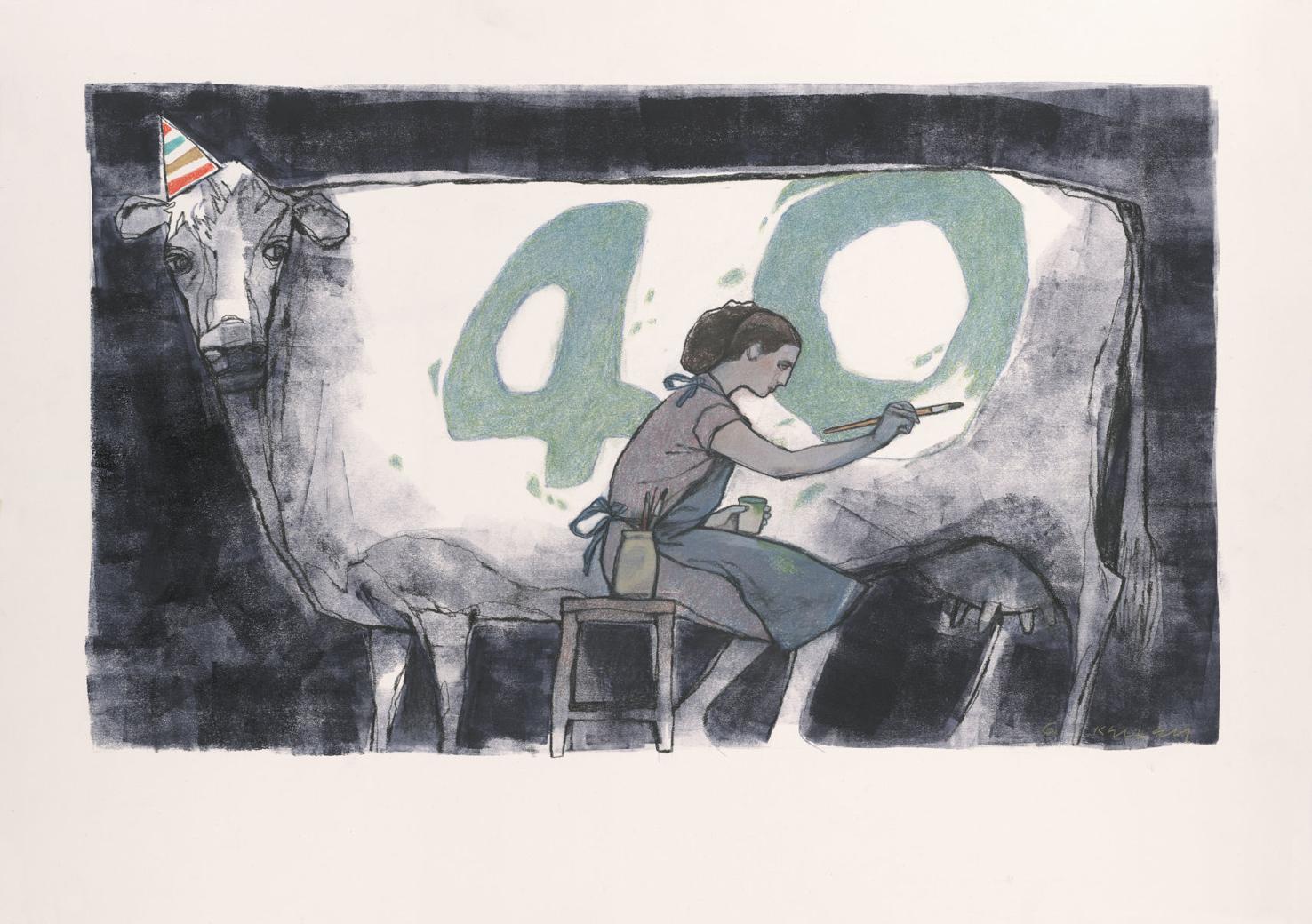 Grant Wood original lithographs on exhibit at Waterloo