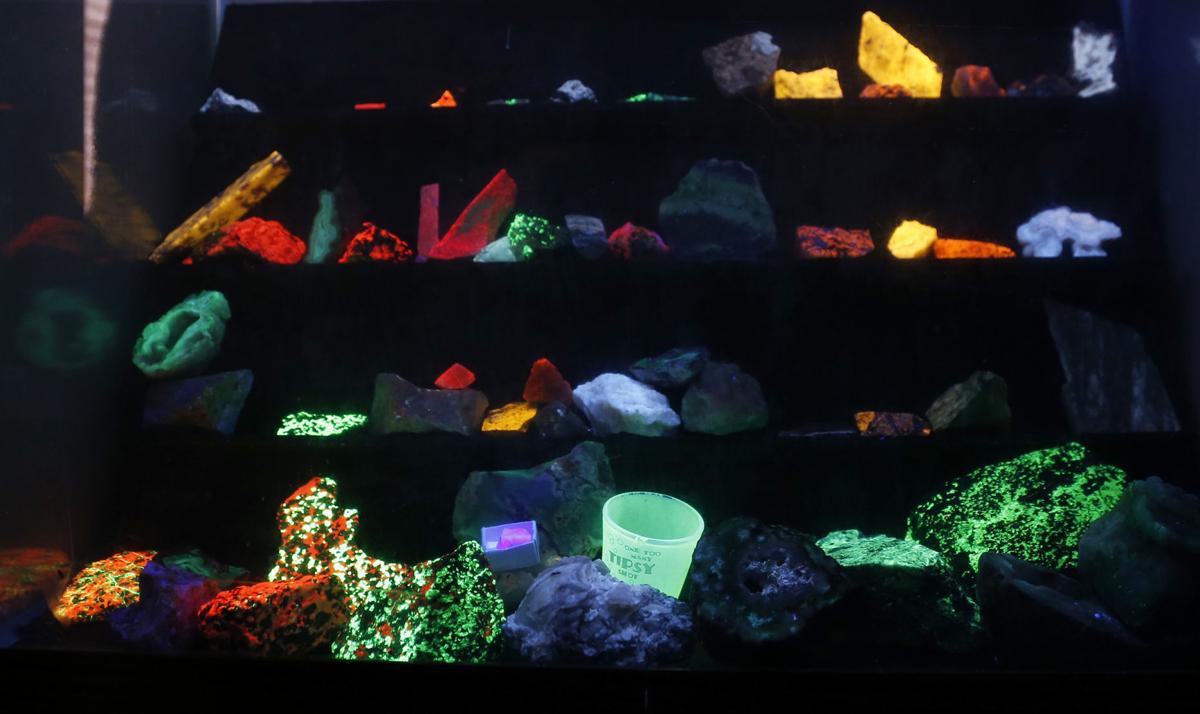 Rockhound's collection glows under UV light Local News