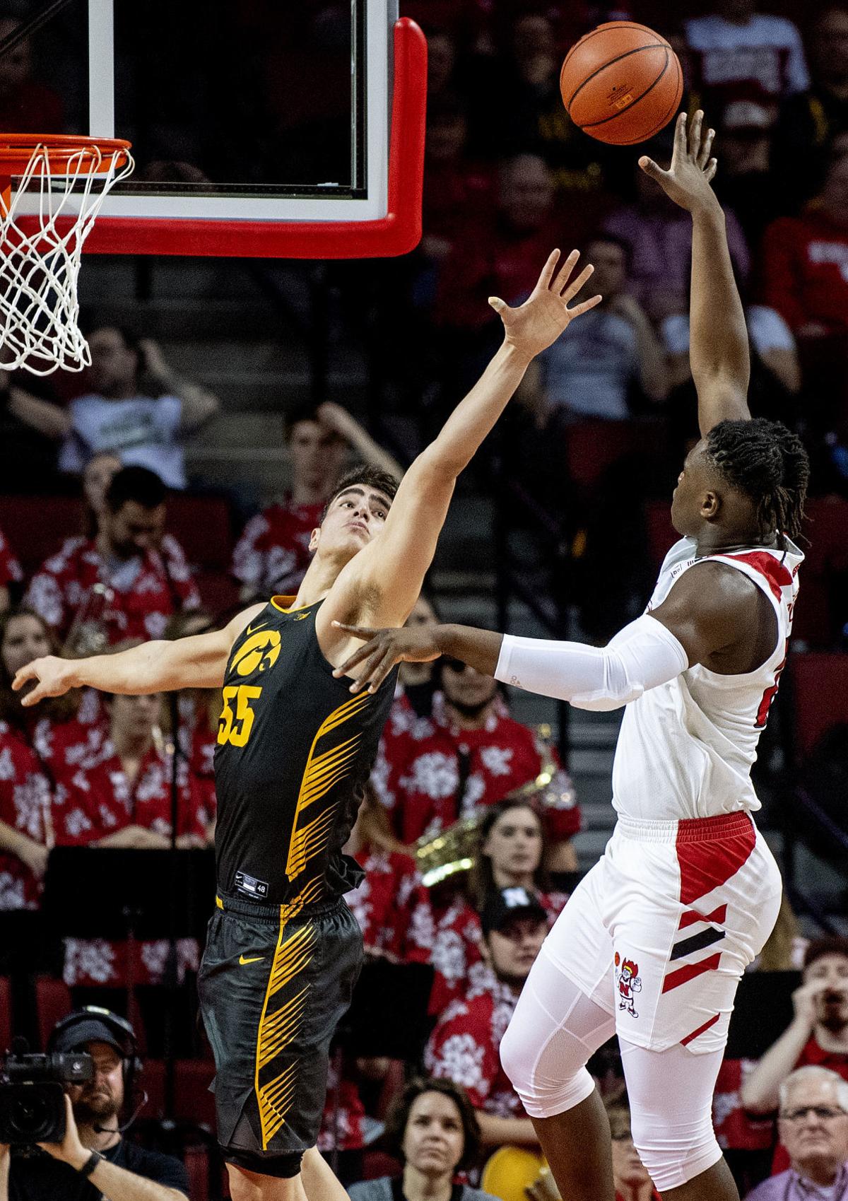 College Basketball Huskers Hold Off Hawkeyes Basketball