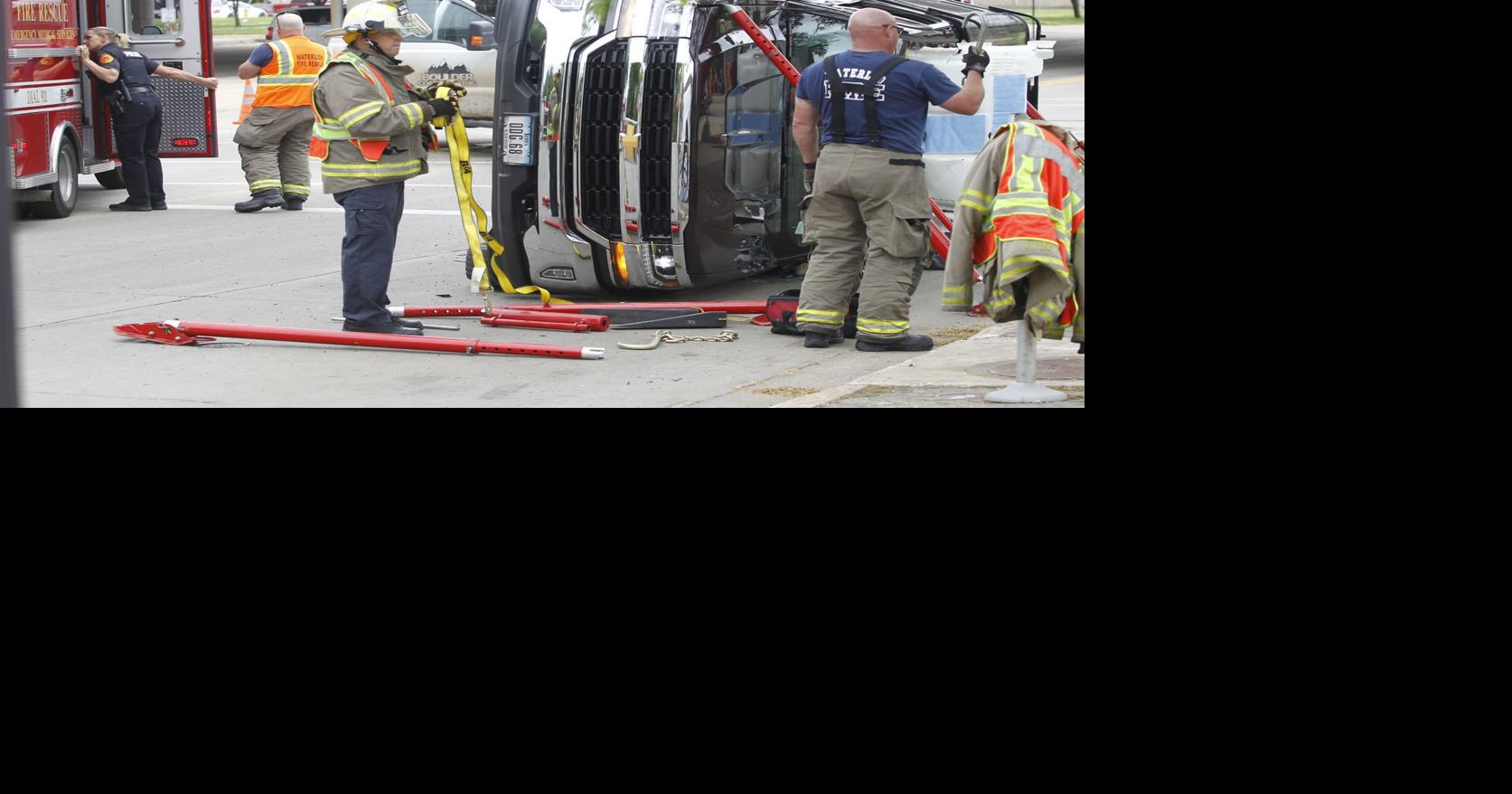 One taken to hospital following downtown crash