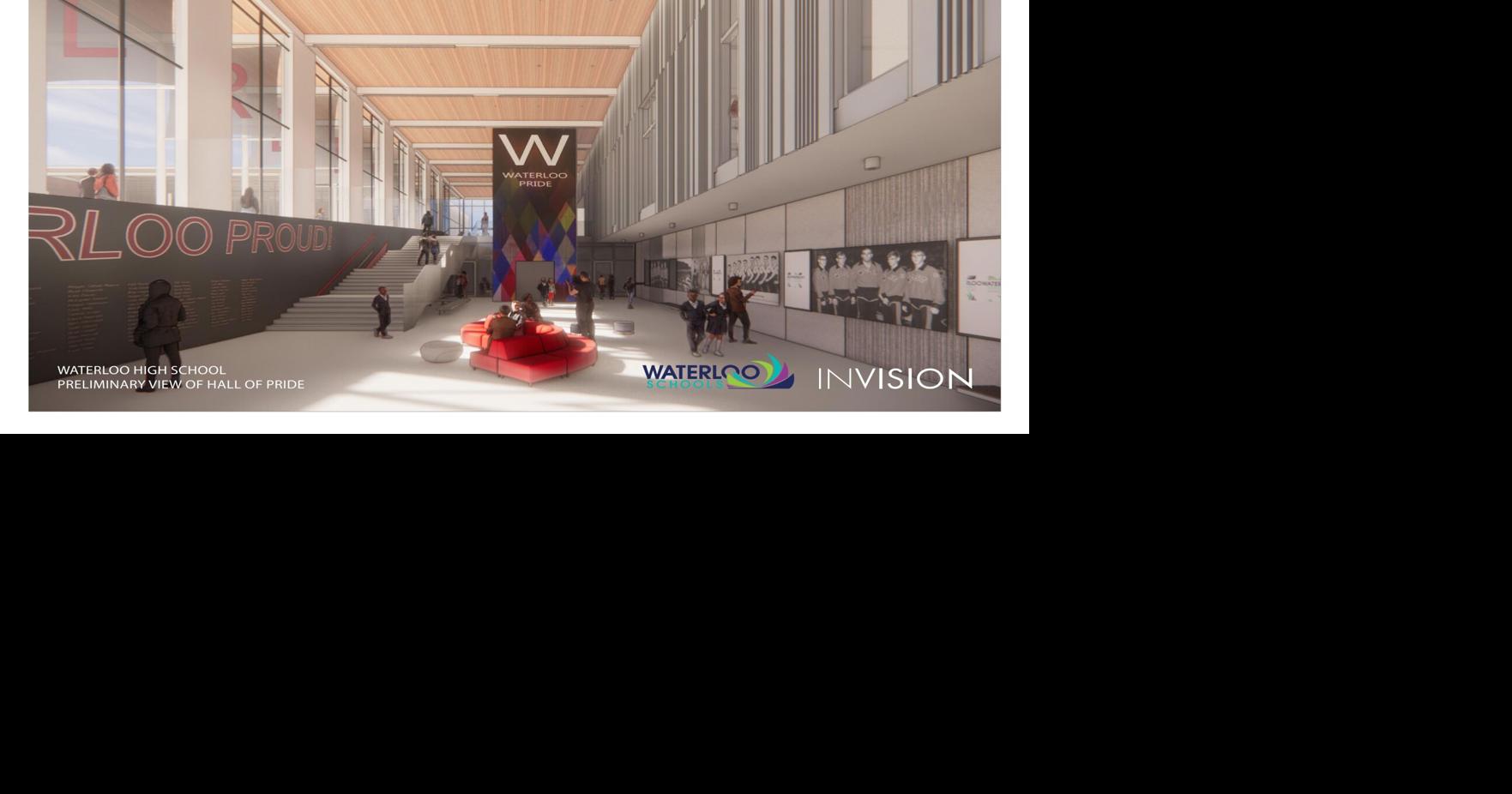 First renderings of proposed new Waterloo High School aired