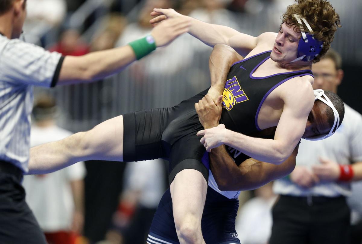 NCAA wrestling UNI's Holschlag earns AllAmerica honors (PICTURES