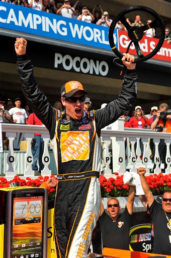 Joey Logano wins at Pocono Raceway for 2nd title