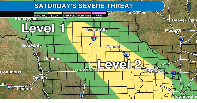 Stormy Saturday in central and eastern Iowa; severe storms and flooding expected in spots