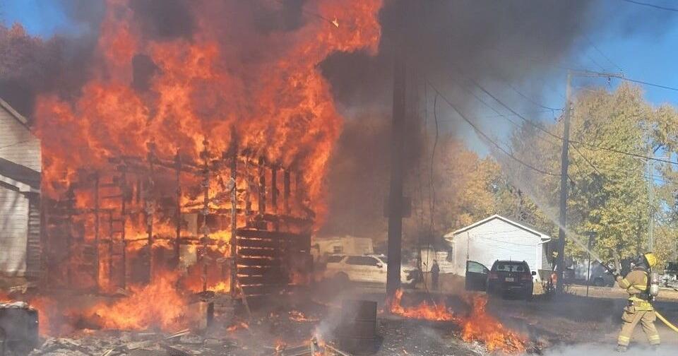 Fire destroys detached garage, outbuilding in Independence
