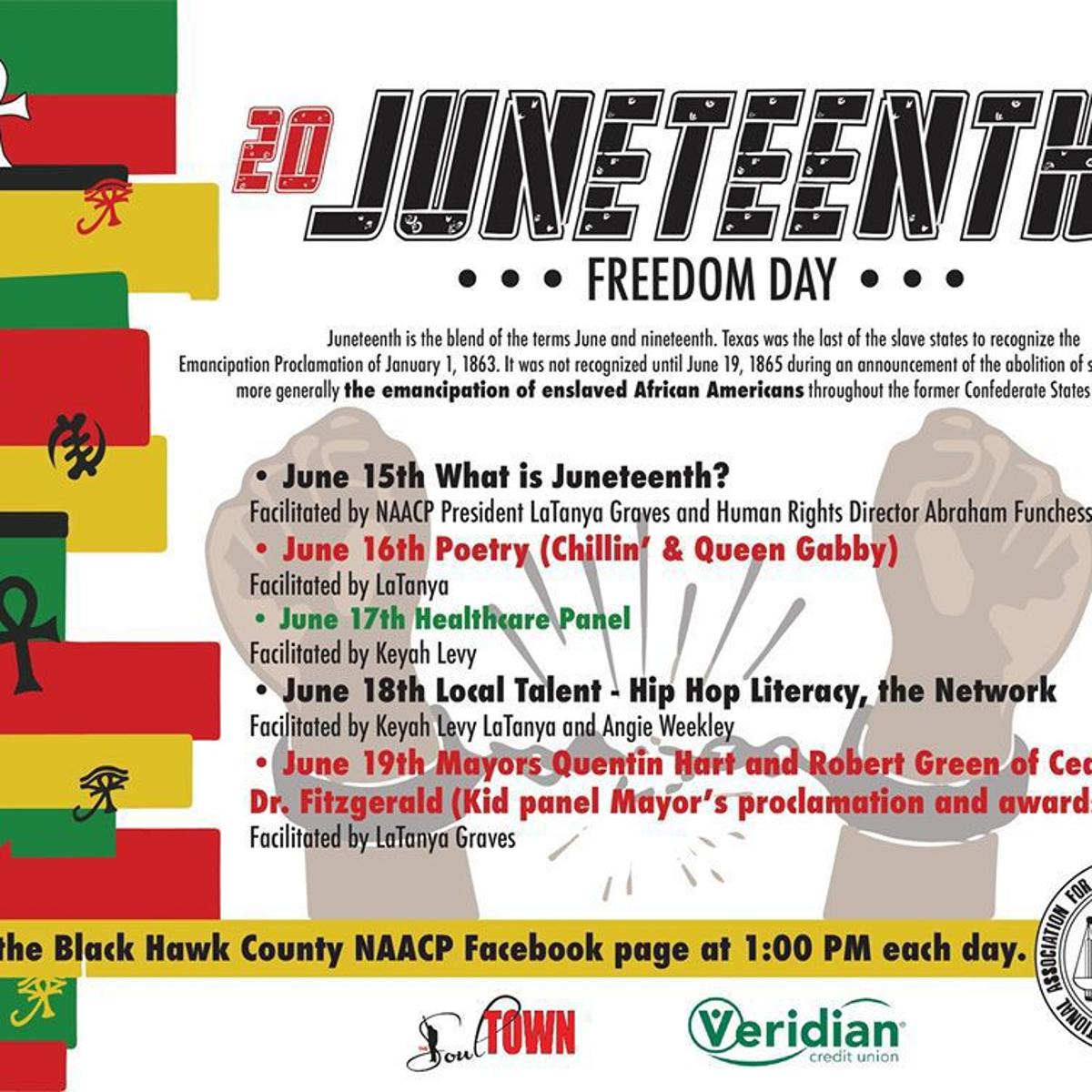 Black Hawk Co Naacp Continues Week Of Virtual Juneteenth Events