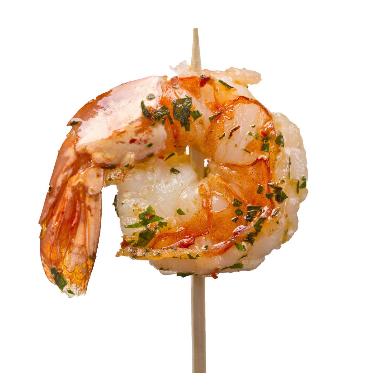 grilled shrimp on skewer