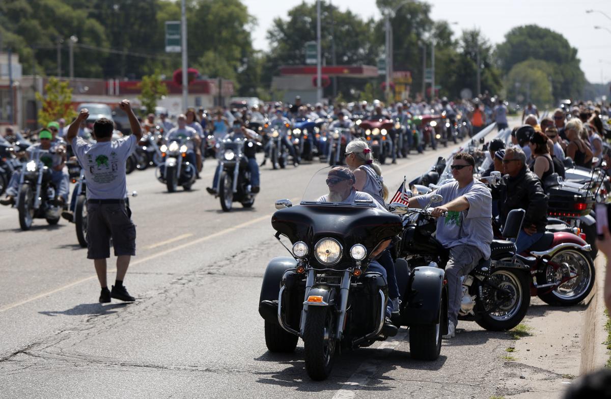 Motorcycle driver in serious condition following rally crash