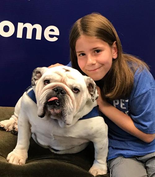 Gideon and bulldog