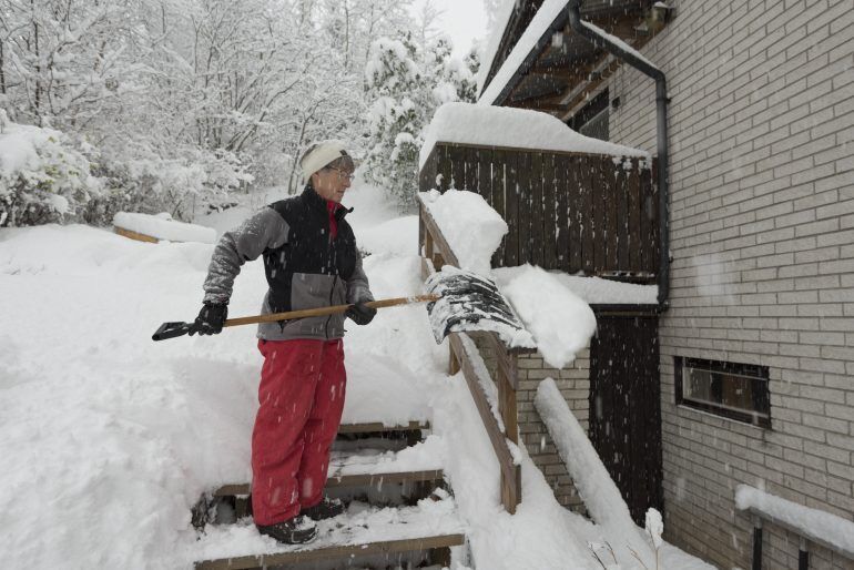 Common home insurance claims in the winter include ice dams on the roof and falling branches.