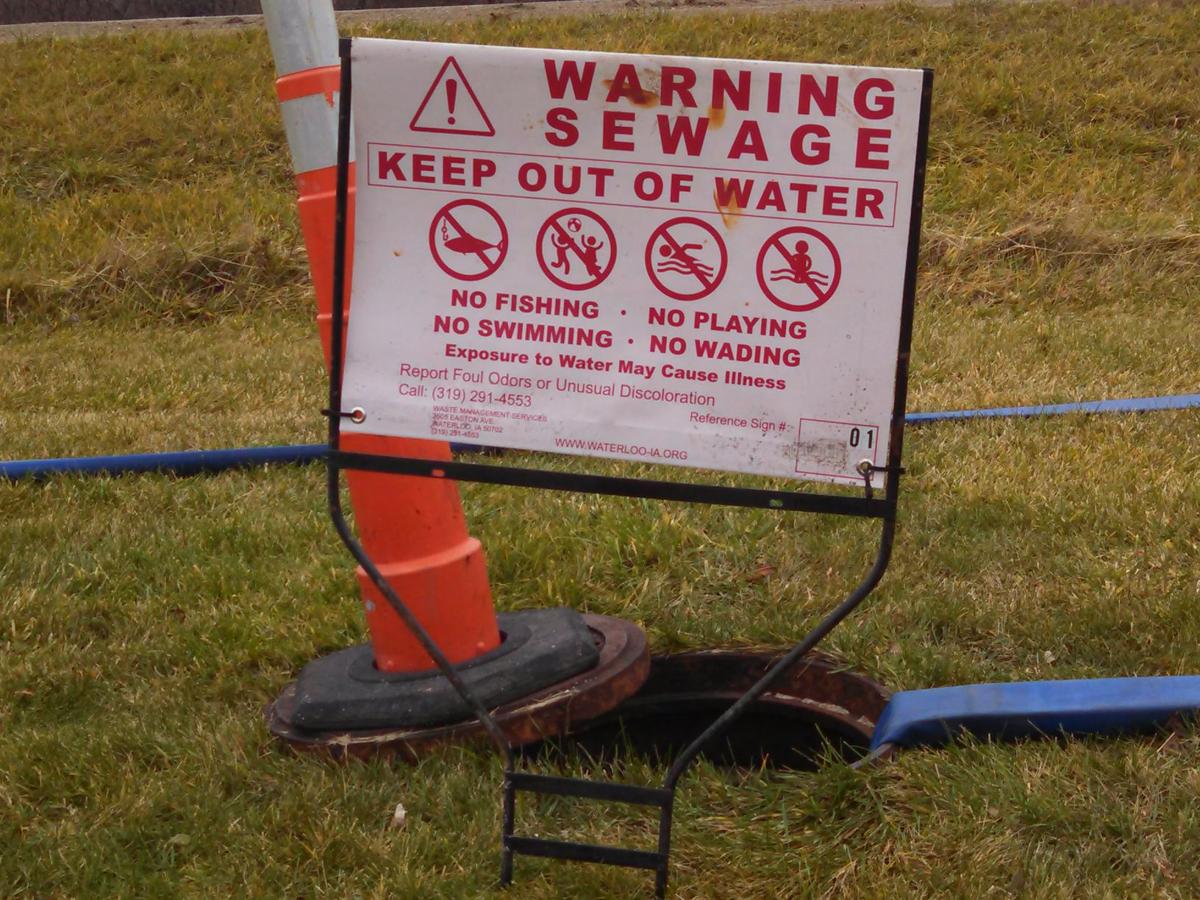 Upland Drive sanitary sewer overflow