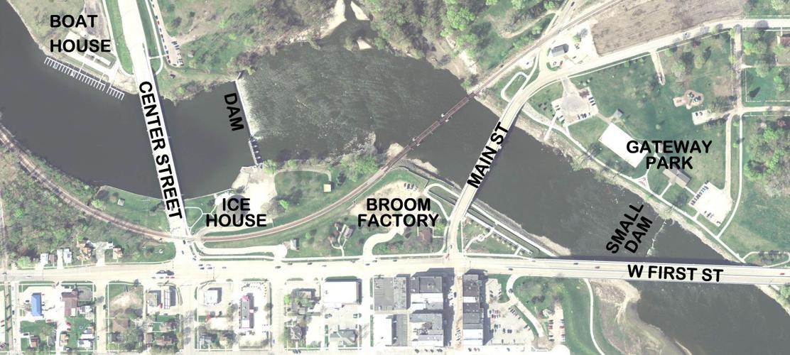 Cedar Falls river/white-water project map