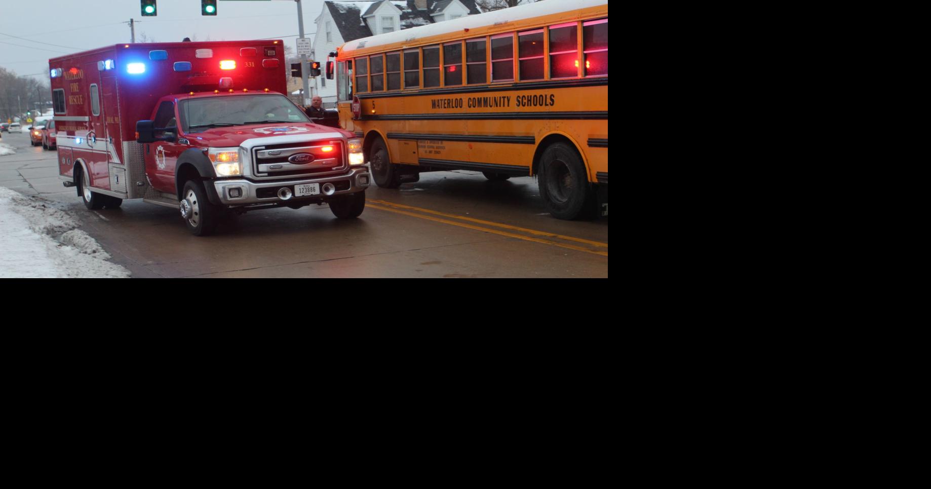 Slick roads lead to morning crashes; Waterloo garbage collection canceled