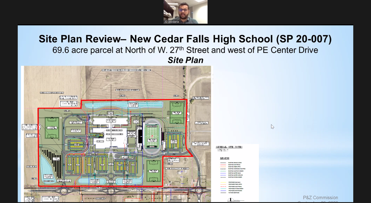 Cedar Falls High School site plan unveiled, Sept. 9, 2020