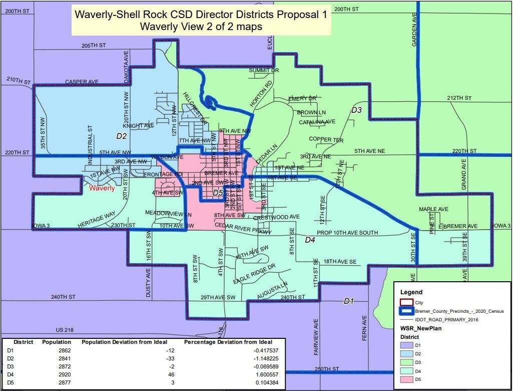 Waverly-Shell Rock school board approves redistricting Prop 1