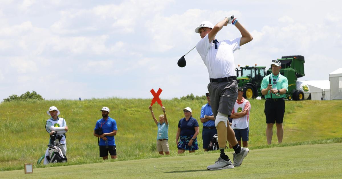 Iowa high schooler who lost his leg plays in John Deere Classic’s Pro-Am tournament