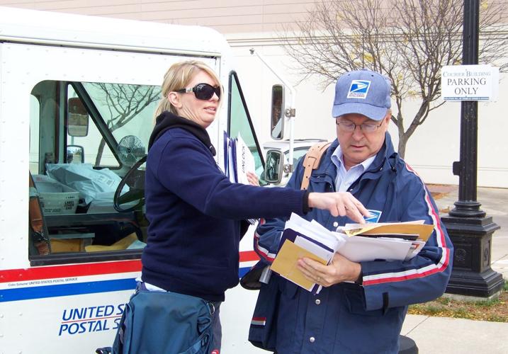 Blum delivers mail with USPS