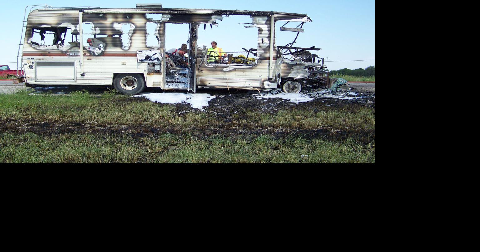Fire destroys RV