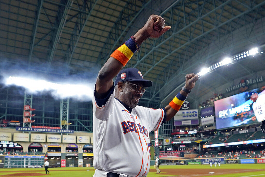 Dusty Baker Autographed Houston Astros Jersey with 2022 World Series Patch