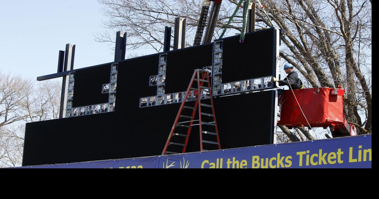Waterloo Riverfront Stadium video board installed