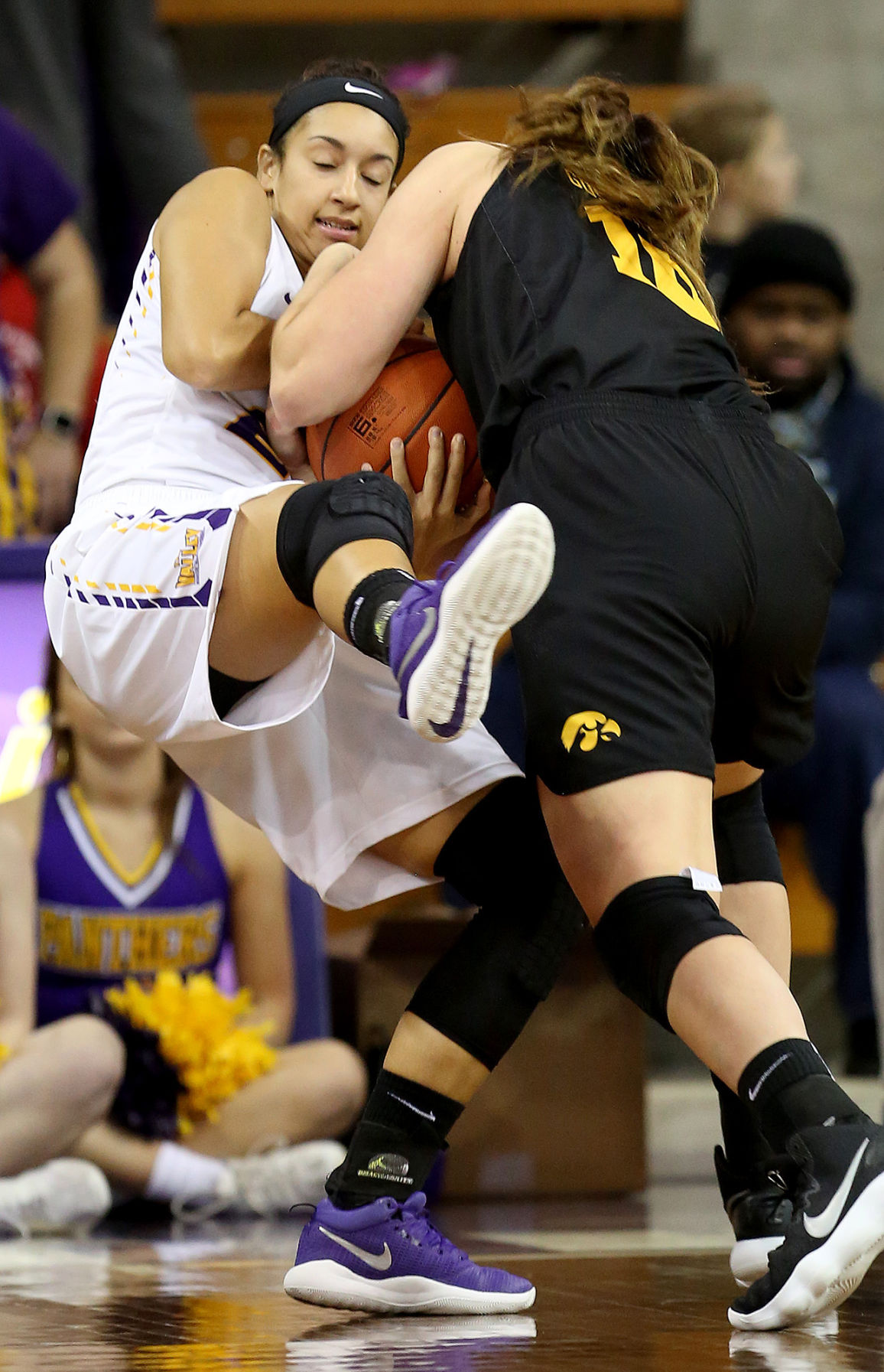 Iowa women's basketball Hawkeyes campaigning for Gustafson Basketball