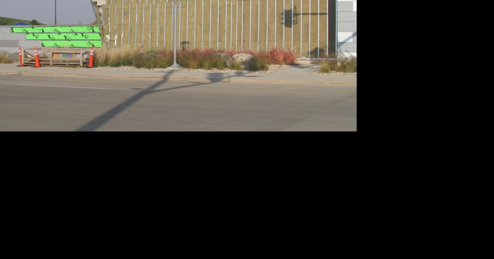 Airborne car crashes into downtown Waterloo Hawkeye Community College building