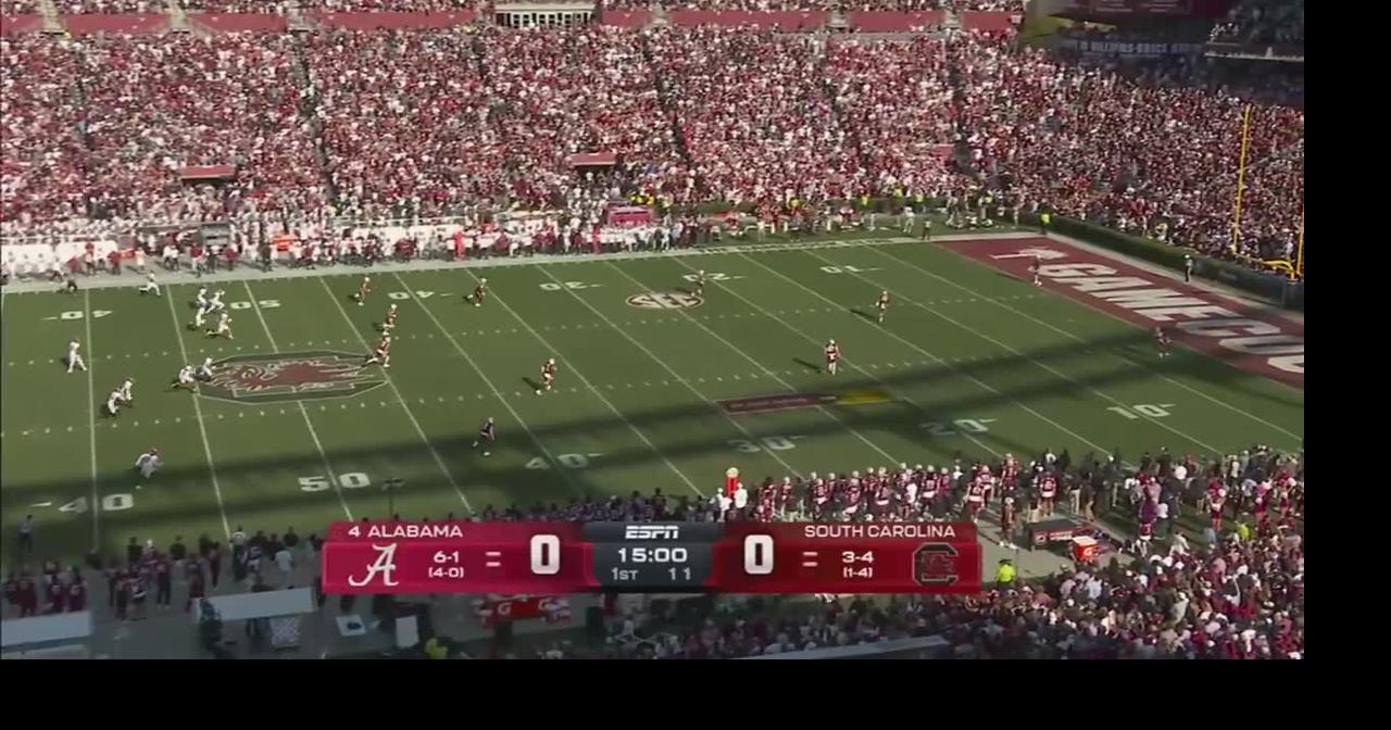 HIGHLIGHTS: Alabama survives trip to South Carolina 29-22
