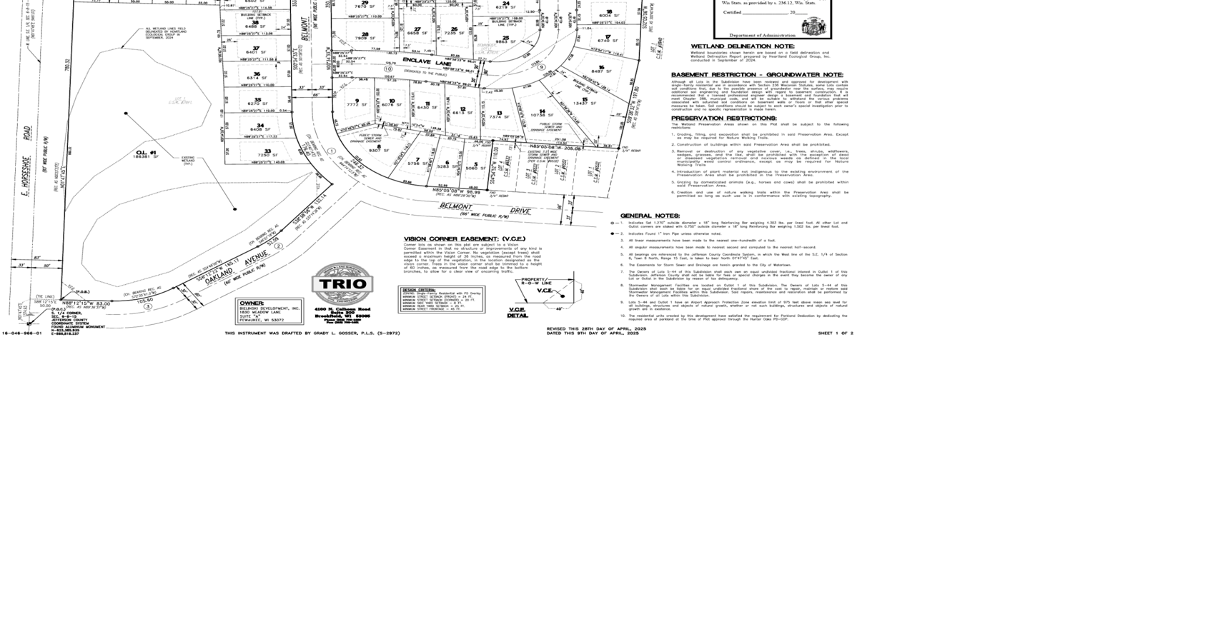 The Enclave final plat approved by Common Council | Local News ...