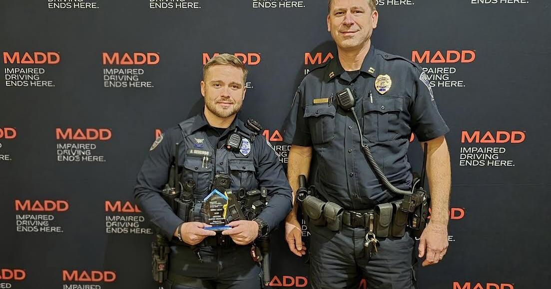 Officer Geneman receives MADD Hero Award