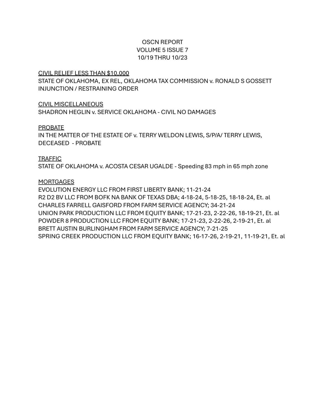 Public Records - Vol 5 / Issue 7 | Public Notices ...