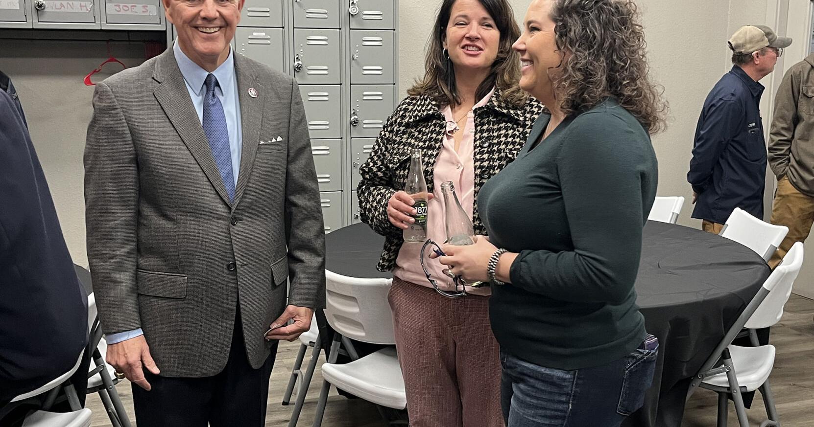 Congressman says no cuts to SS, Medicare, on tour of Crazy Water Bottling Co. in MW - Vimarsana News