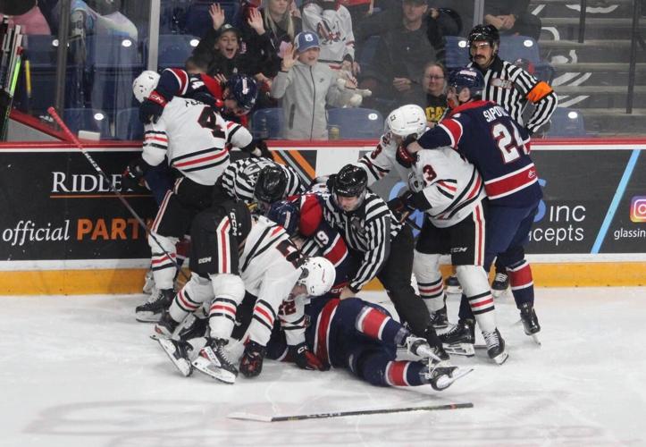 IceDogs collect toys in Teddy Bear Toss Game